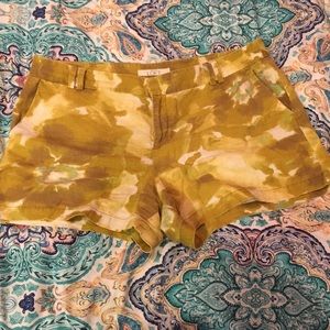 Green Abstract Flower Loft Shorts